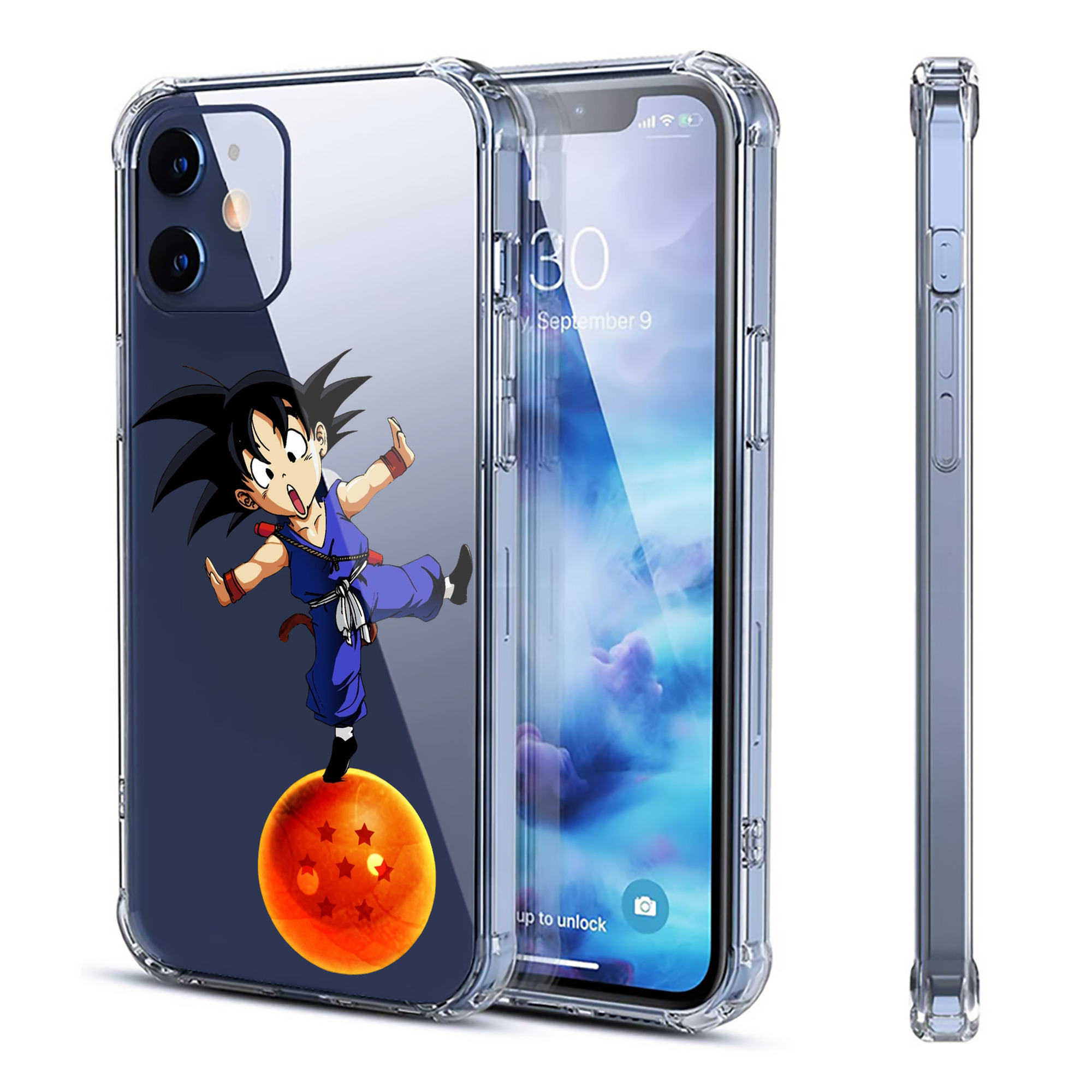（画像用） ドラゴンボール 孫悟空（そん ごくう）Son Goku カカロット DRAGON BALL Kakarotto 【iPhone 12シリーズ対応】透明スマホケース（クリアソフトケース）